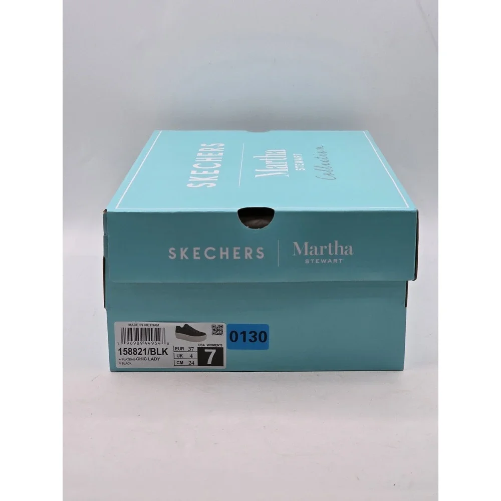 Skechers Martha Stewart Shoes Women Plateau Chic Lady Platform Black 158821 Sz 7